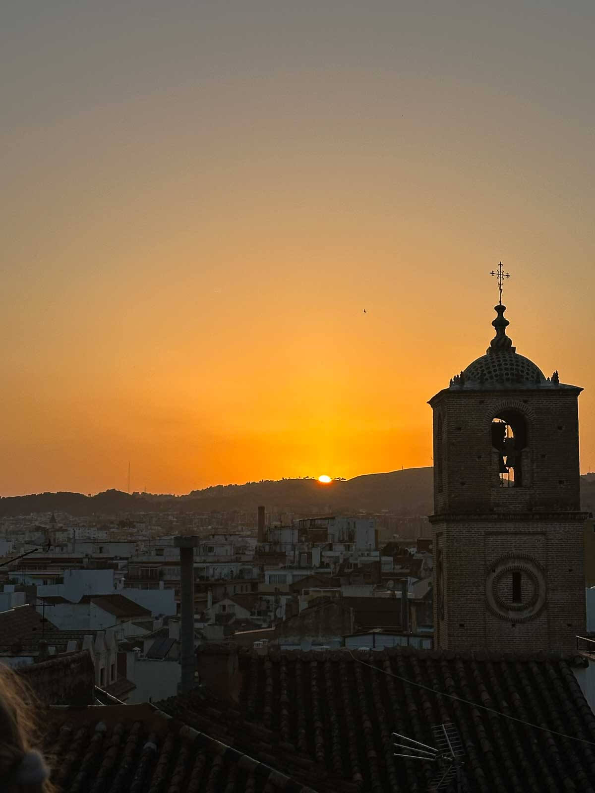 sunset in Malaga