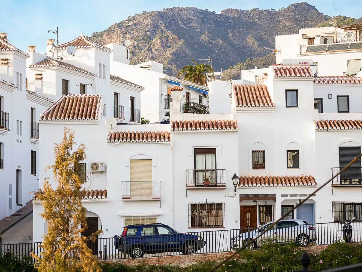 whitewashed houses in Frigiliana.