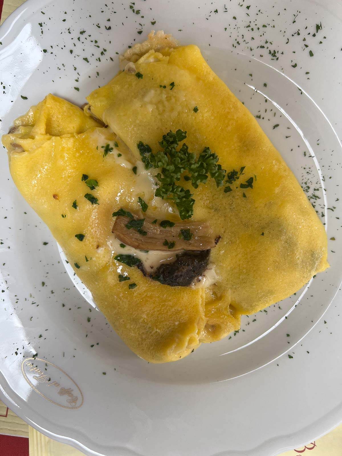 Vegan ravioli served at La Lanterna.
