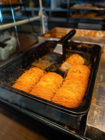 shredded filo pastry dessert.