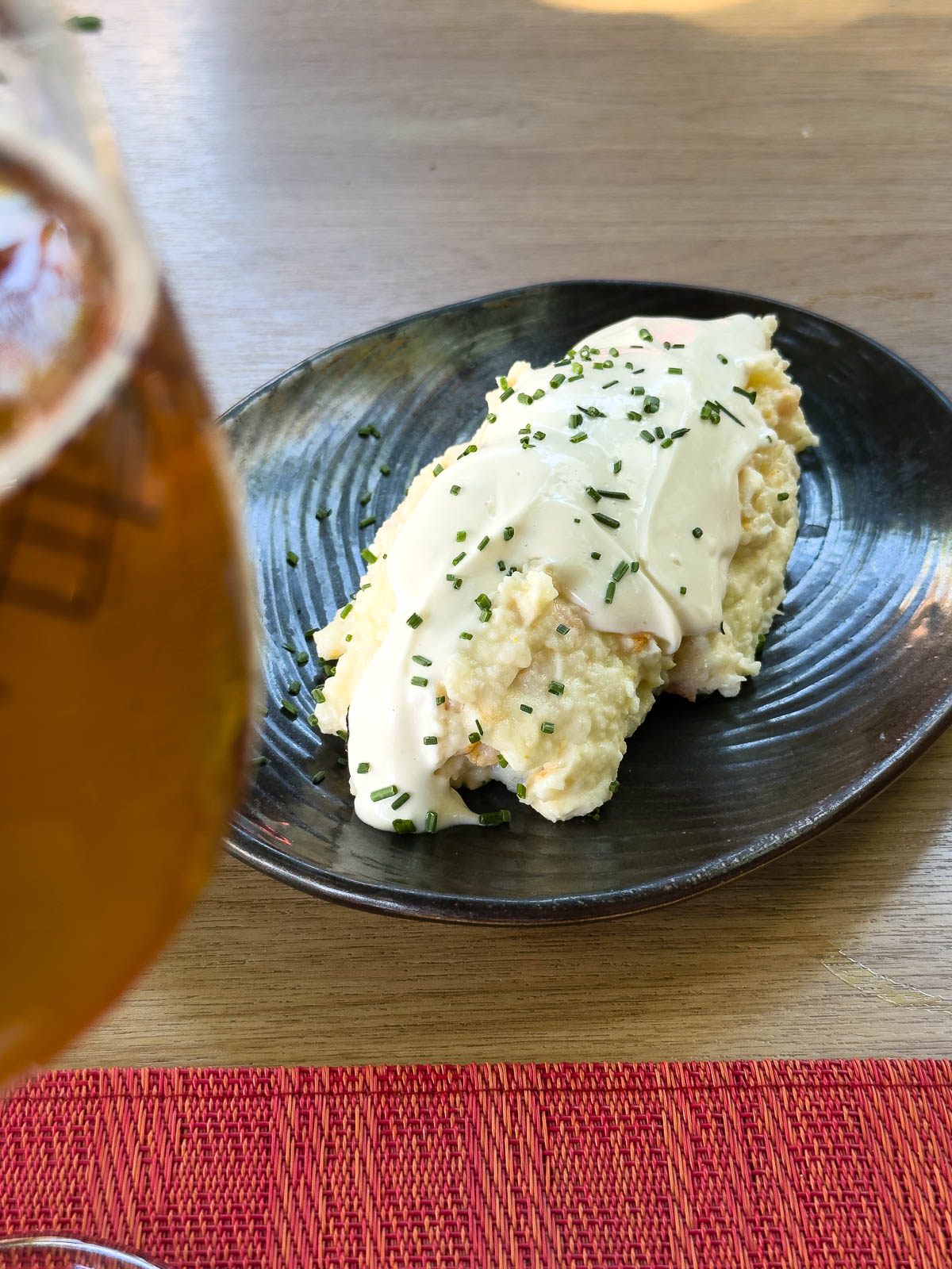 ensaladilla russa from la tabernita del medio with truffle topping.